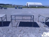 PORTABLE PLATFORM 5' X 3' W/HANDRAILS ADJUSTABLE LEGS, AS IS/CONDITION