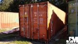 40' SHIPPING CONTAINER, SN: TRIU5552577, WOODEN SHELVES