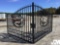 (UNUSED) GREATBEAR 20FT BI-PARTING WROUGHT IRON GATE W/DEER ARTWORK IN