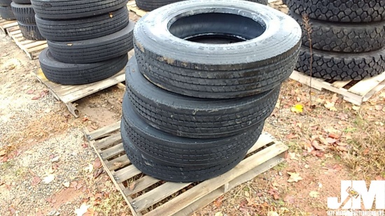 QTY OF (4) MICHELIN XRV TIRES, SIZE: 255/80R22.5