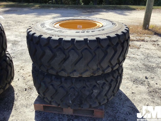 (UNUSED) QTY OF (2) 20.5R25 TIRES W/WHEELS, TO FIT WHEEL