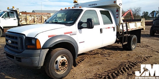 2006 FORD F-550XL SUPER DUTY VIN: 1FDAW56P16EB92525 S/A DUMP TRUCK