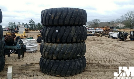 (4) GOODYEAR 21.00-25 32 PLY EQUIPMENT TIRES