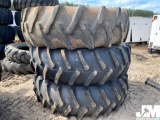 (3) 18.4-34 TRACTOR TIRES, (2) MOUNTED ON RIMS, ***COUNTY OWNED***