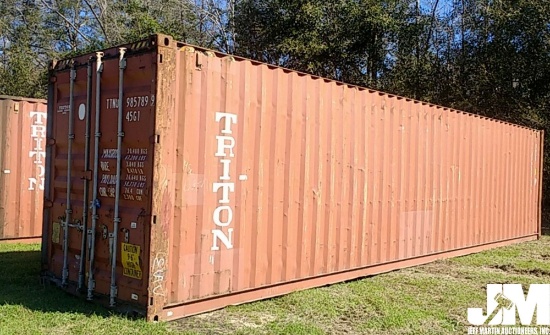 40' SHIPPING CONTAINER, SN: TTNU9857899