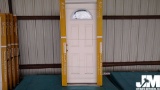 METAL DOOR WITH ARCH GLASS WINDOW 36