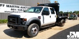 2009 FORD F-550XL SD CREW CAB SINGLE AXLE DUMP TRUCK VIN: 1FDAW56R49EA04537