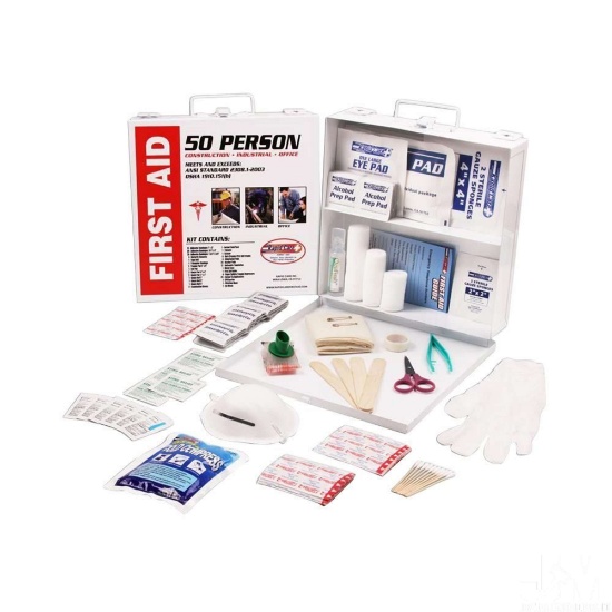 50 PERSON CONSTRUCTION -INDUSTRIAL-OFFICE FIRST AID KIT ( 4 IN