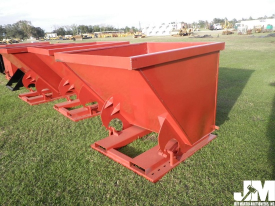 (UNUSED) 2 CU YD SELF DUMPING HOPPER, 4000 LB CAPACITY,