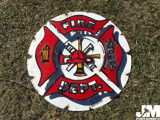 METAL SIGN FIRE DEPT LOGO