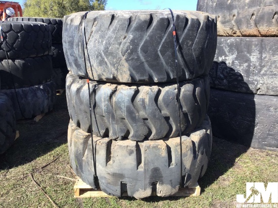 QTY OF (3) 23.5R25 TIRES