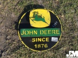 JOHN DEERE RING METAL SIGN