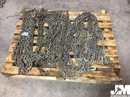 QTY OF (8) 1/4”...... CHAINS, 20’...... LONG