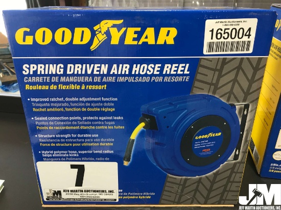 (UNUSED) GOODYEAR 3/8" X 50' SPRING DRIVEN AIR HOSE REEL