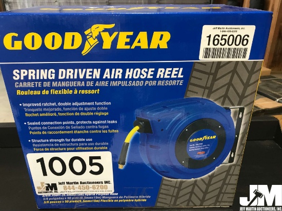 (UNUSED) GOODYEAR 3/8" X 50' SPRING DRIVEN AIR HOSE REEL