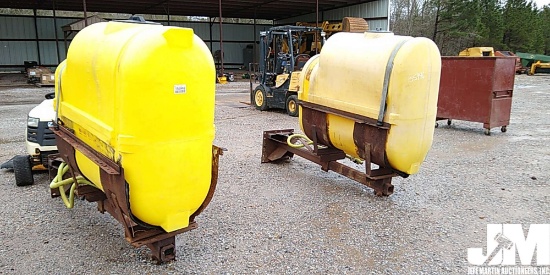 (2) 250 GAL POLY TANKS W/ SADDLE BRACKETS, TO MOUNT