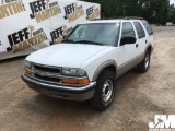 2001 CHEVROLET BLAZER VIN: 1GNDT13W21K226231 SUV