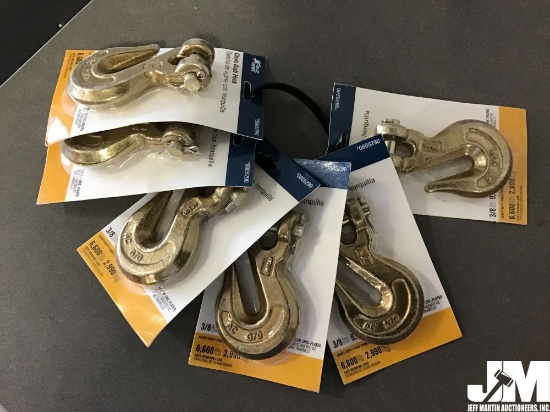 QTY OF (6) OF 3/8”...... CLEVIS GRAB HOOKS