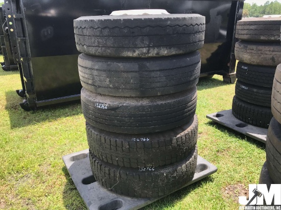 QTY OF (5) MISC TIRES, TO FIT COMMERCIAL TRUCK
