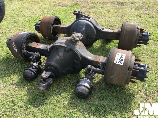 QTY OF (2) REAR CUT OFF AXLES, MAX DIAMETER 16.620