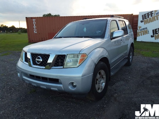 2006 NISSAN PATHFINDER VIN: 5N1AR18U56C649660 SUV