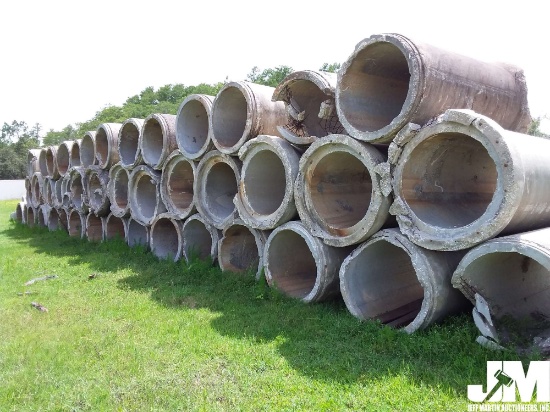 MISC CONCRETE CULVERT PIPE, EACH APPROXIMATELY 7FT LONG, 36" DIAMETER