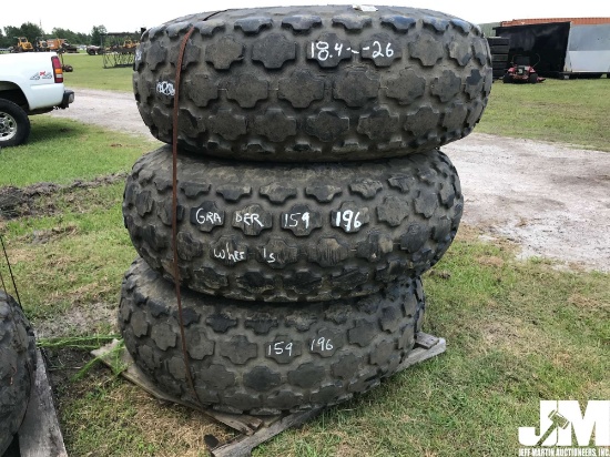 QTY OF (3) 18.4-26 TIRES W/ WHEELS