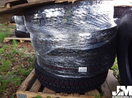 (UNUSED) QTY OF (4) AMBERSTONE 11R22.5-16PR TIRES, REGROOVABLE ALL STEEL