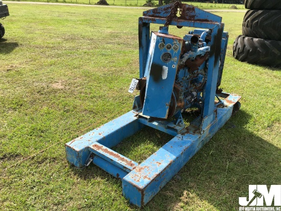 STATIONARY POWER UNIT, 6 CYL DIESEL, HOUR METER READS: 2327