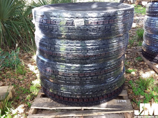 (UNUSED) QTY OF (4) AMBERSTONE 11R22.5-16PR TIRES, REGROOVABLE ALL STEEL