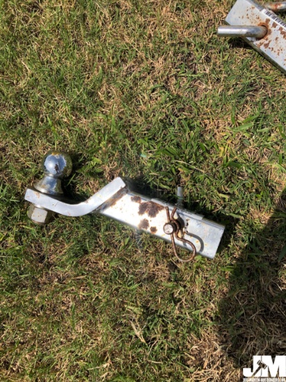 QTY OF (1) 2" CHROME DROP HITCHES WITH 2" BALLS