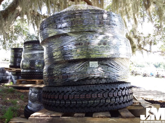 (UNUSED) QTY OF (4) AMBERSTONE 11R22.5-16PR TIRES, REGROOVABLE ALL STEEL