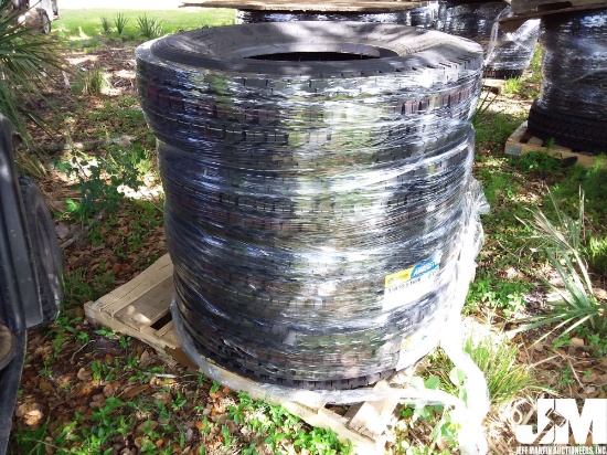 (UNUSED) QTY OF (4) AMBERSTONE 11R22.5-16PR TIRES, REGROOVABLE ALL STEEL