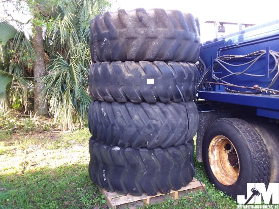 QTY OF (4) MISC EQUIPMENT TIRES, 23.5-25
