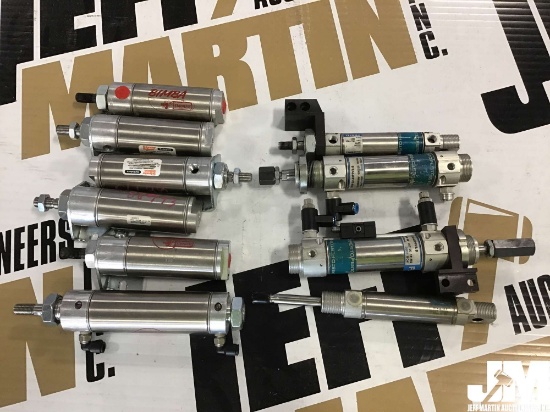 QTY OF (10) PNEUMATIC CYLINDERS, QTY OF (4) FESTO FR-8-1/4