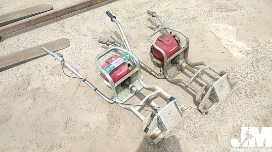 QTY OF (2) WHITEMAN WALK BEHIND SCREEDS, HONDA GX35 GAS