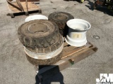 QTY OF MISC TIRES & RIMS, TO FIT FORKLIFT