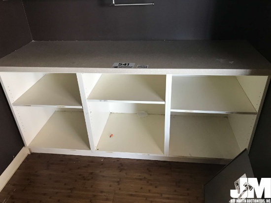 CABINET WITH SHELVES AND COUNTER TOP, ***BUYER RESPONSIBLE FOR DISMANTLING