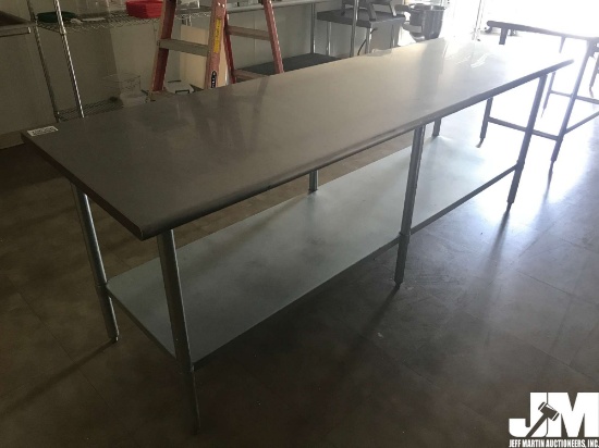 8' METAL FOOD PREP TABLE