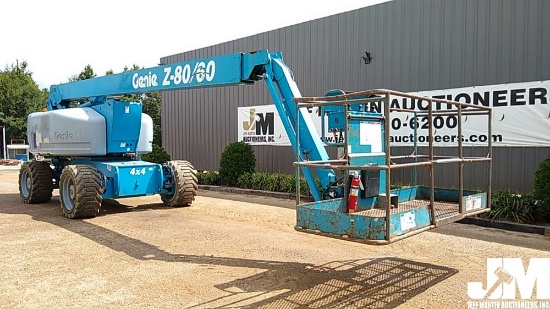 2005 GENIE Z80/60 80` ARTICULATED BOOM LIFT SN: Z8005-573