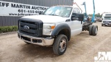 2013 FORD F-550XL SD SINGLE AXLE VIN: 1FDUF5GY6DEB77620 CAB & CHASSIS