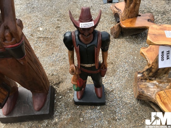 3' TEAK WOOD COWBOY