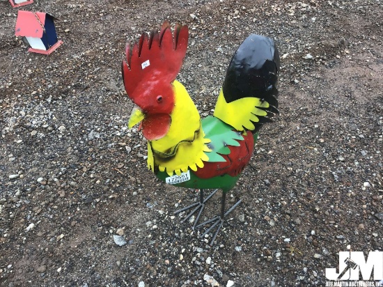 METAL 3' ROOSTER YARD ART
