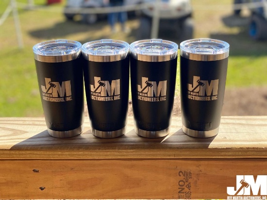 JMA BRANDED STAINLESS STEEL & BLACK YETI CUP, ALL PROCEEDS