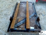 PORTABLE METAL PAN WITH FORK HOLES AND TIEDOWNS, SKID PAN