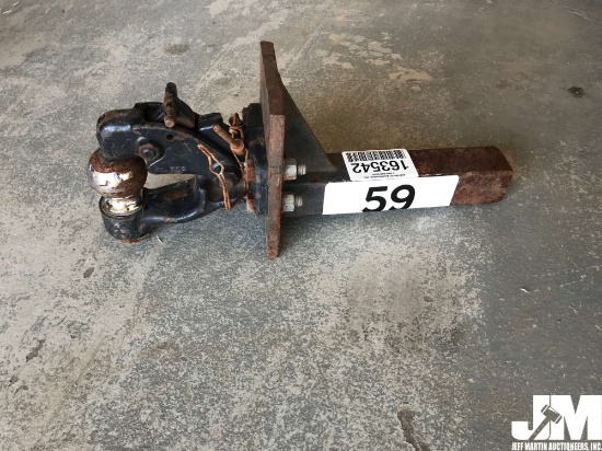 ADJUSTABLE PINTLE HITCH W/ 2 5/16" BALL