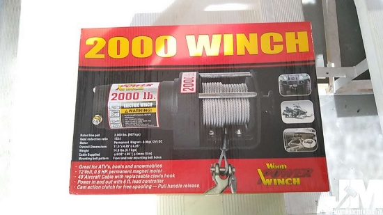 WOOD POWER 2000 LB ELECTRIC WINCH