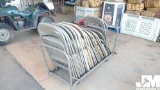 QTY OF METAL FOLD OUT CHAIRS WITH CART