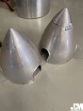 (USED) QTY OF (2) 3 BLADE PROPELLER SPINNERS, PART #