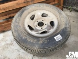 QTY OF (2) MISC TIRES AND ALUMINUM RIMS